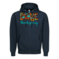 Navy love thanksgiving Zipper Hoodie - JahusDesignShop