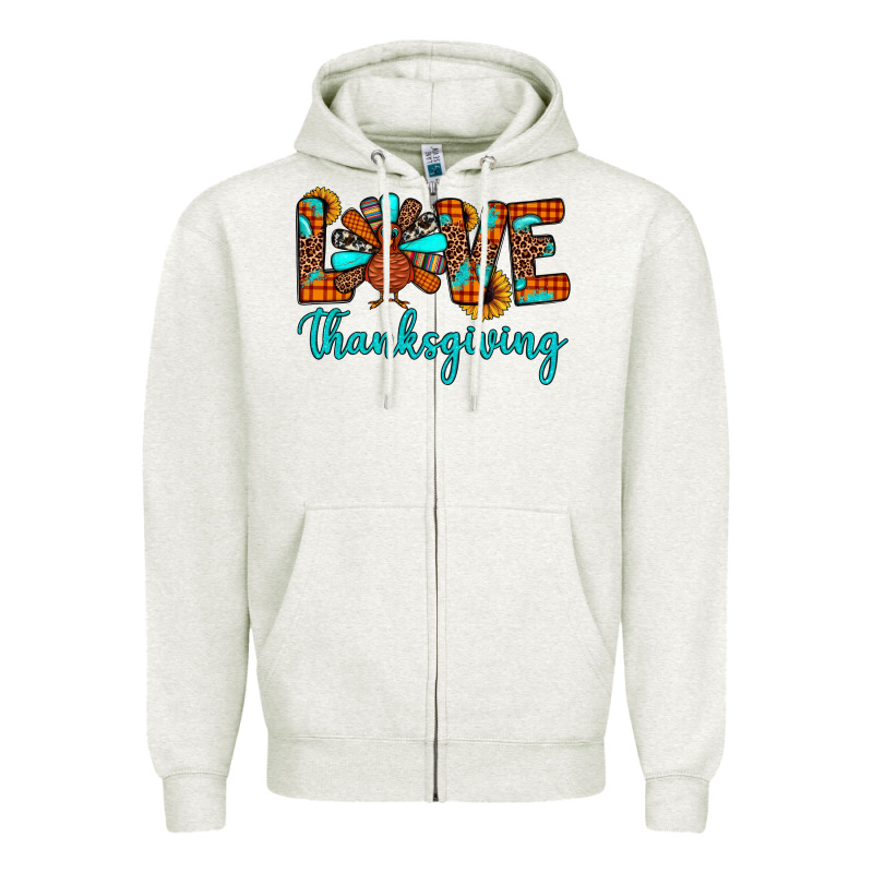 Love Thanksgiving Zipper Hoodie by JahusDesignShop | Teevron