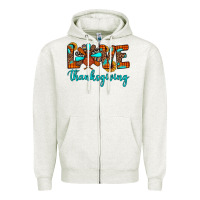 Oatmeal Heather love thanksgiving Zipper Hoodie - JahusDesignShop