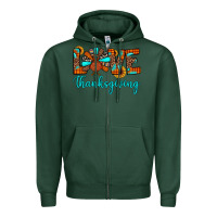 Sports Green love thanksgiving Zipper Hoodie - JahusDesignShop