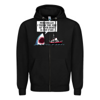 Black polite jaws Zipper Hoodie - artisFamous