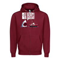 Burgundy polite jaws Zipper Hoodie - artisFamous