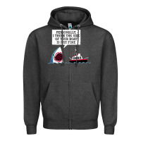 Charcoal Heather polite jaws Zipper Hoodie - artisFamous