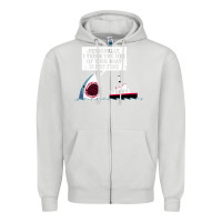 Dove Grey polite jaws Zipper Hoodie - artisFamous