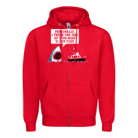 Red polite jaws Zipper Hoodie - artisFamous