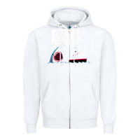 White polite jaws Zipper Hoodie - artisFamous