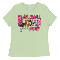 Matcha small town girl with flowers bbs Ladies Tee - BundleAndBundleShop