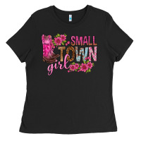 Black small town girl with flowers bbs Ladies Tee - BundleAndBundleShop