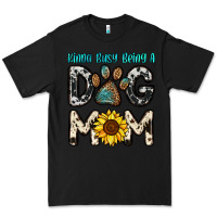 Black kinda busy being a dog mom Premium Tee - OliviaCreatesArt