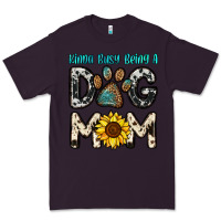 Plum kinda busy being a dog mom Premium Tee - OliviaCreatesArt