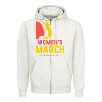 Oatmeal Heather women march on washington Zipper Hoodie - artisFamous