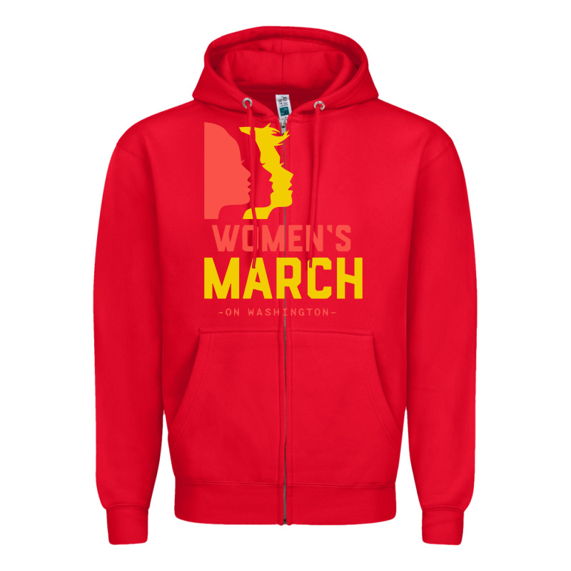 Women March On Washington Zipper Hoodie by artisFamous | Teevron