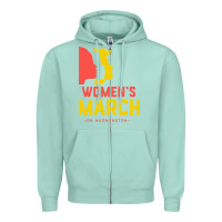 Seafoam women march on washington Zipper Hoodie - artisFamous