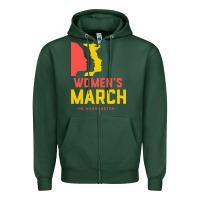 Sports Green women march on washington Zipper Hoodie - artisFamous