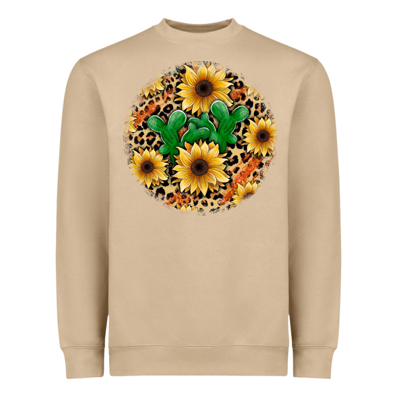 Leopard Cactus Sunflower Heavyweight Sweatshirt by JahusDesignShop | Teevron