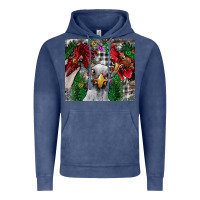 Vintage Denim Chicken Vintage Hoodie - CowhideDigitalArt