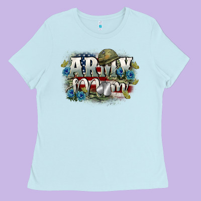 Army Mom Mother's Day Ladies Tee Designed By Fadigitalartstudio
