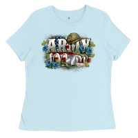 Baby Blue Army mom Mother's Day Ladies Tee - FaDigitalArtStudio
