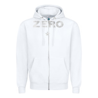 White zero Zipper Hoodie - artisFamous