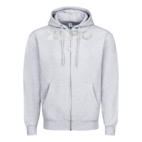 Heather Grey zero Zipper Hoodie - artisFamous