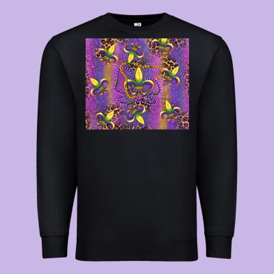 Mardi Gras Fleur De Lis Premium Sweatshirt Designed By Ranaportraitstore