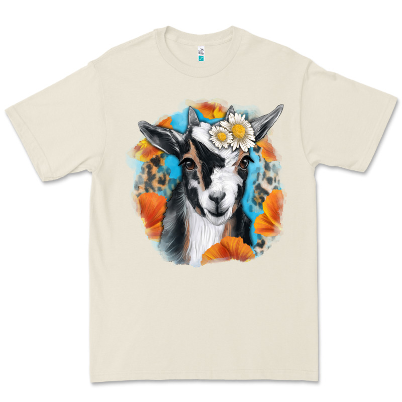 Daisy Goat With Background Premium Tee by RanaPortraitStore | Teevron