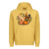 Antique Gold fall coop animals pumpkin Premium Hoodie - Artiststas