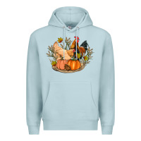 Blue Mist fall coop animals pumpkin Premium Hoodie - Artiststas