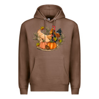 Chestnut fall coop animals pumpkin Premium Hoodie - Artiststas
