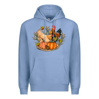 Colony Blue fall coop animals pumpkin Premium Hoodie - Artiststas