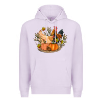 Lilac fall coop animals pumpkin Premium Hoodie - Artiststas