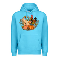 Ocean Blue fall coop animals pumpkin Premium Hoodie - Artiststas