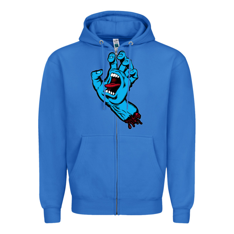 Santacruz Screaming Hand Zipper Hoodie by artisFamous | Teevron
