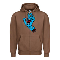 Chestnut santacruz screaming hand Zipper Hoodie - artisFamous