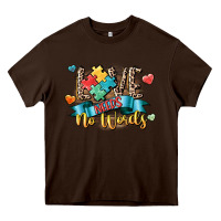 Chocolate Brown Love needs no words Heavy Core Tee - CowGirlArtShop
