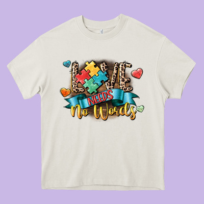 Love Needs No Words Heavy Core Tee Designed By Cowgirlartshop