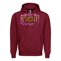 Burgundy go fight win Zipper Hoodie - JahusDesignShop