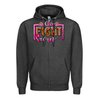 Charcoal Heather go fight win Zipper Hoodie - JahusDesignShop