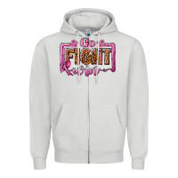 Dove Grey go fight win Zipper Hoodie - JahusDesignShop