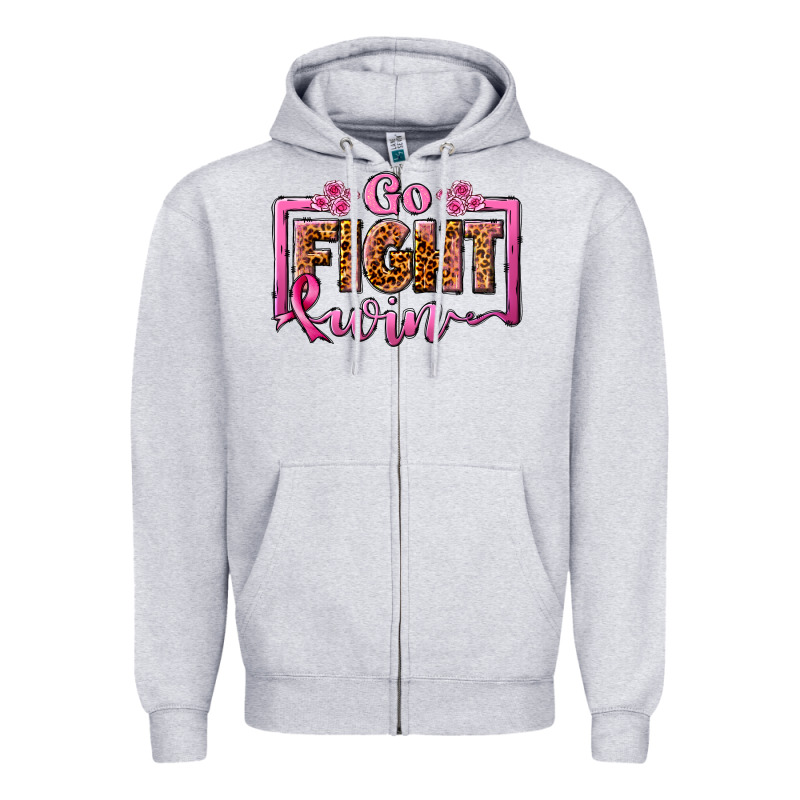 Go Fight Win Zipper Hoodie by JahusDesignShop | Teevron