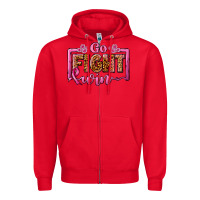 Red go fight win Zipper Hoodie - JahusDesignShop