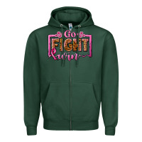 Sports Green go fight win Zipper Hoodie - JahusDesignShop