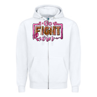 White go fight win Zipper Hoodie - JahusDesignShop