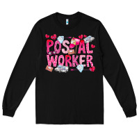 Black Postal Worker Long Sleeve Tee - CowhideDigitalArt