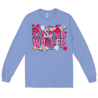 Colony Blue Postal Worker Long Sleeve Tee - CowhideDigitalArt