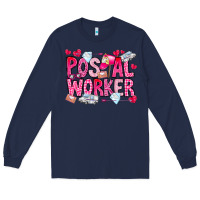 Navy Postal Worker Long Sleeve Tee - CowhideDigitalArt