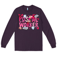 Plum Postal Worker Long Sleeve Tee - CowhideDigitalArt