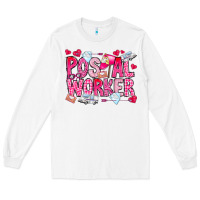 White Postal Worker Long Sleeve Tee - CowhideDigitalArt