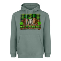 Sage happy st. patrick's day horses with leprechaun hat and bandana Heavyweight Hoodie - RanaPortraitStore