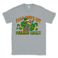 Heather Grey Dead inside but feeling lucky St. Patrick's Day Classic Tee - CowGirlArtShop